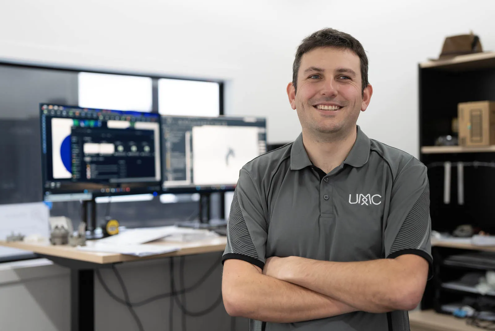UMC team member operating machinery